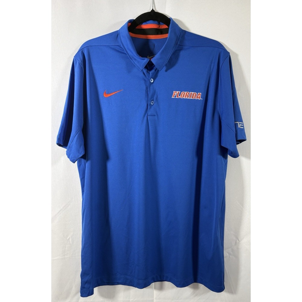 Nike polo shirt size L university of florida gators 1/4 button up short sleeves